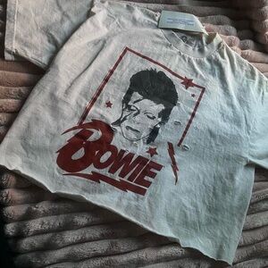 Rock & Republic White Crop Top with Red Graphic